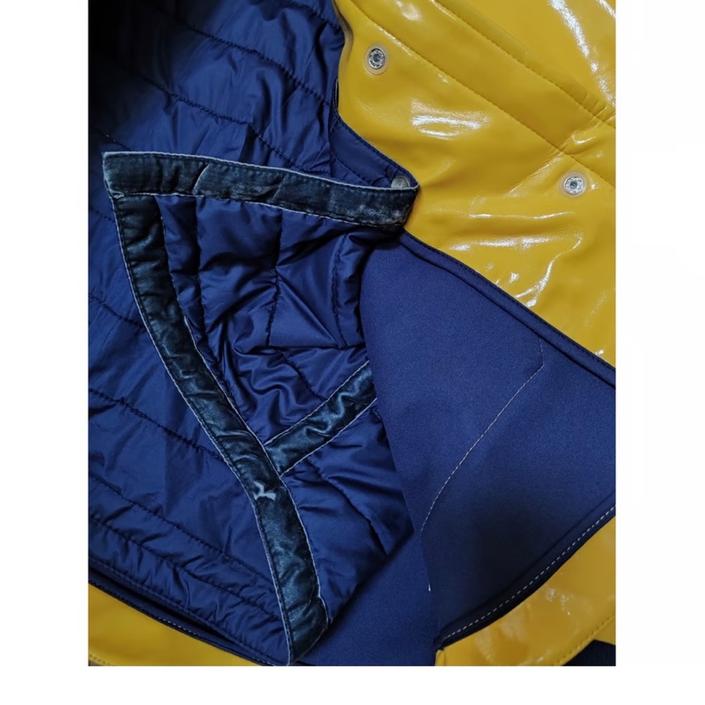 Invicta Yellow Patent Rain Jacket/Coat Size 42FR US 6 - Picture 4 of 8